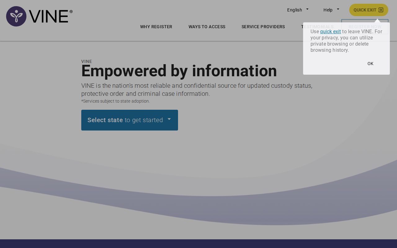 Official Kentucky VINELink site 18000 custody search interface